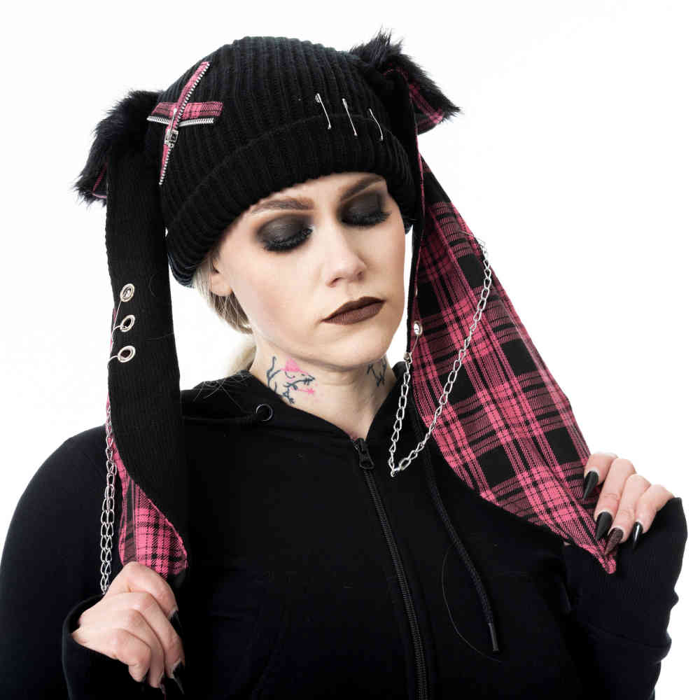 Cupcake Cult - Rini Winter hat - Black/Pink